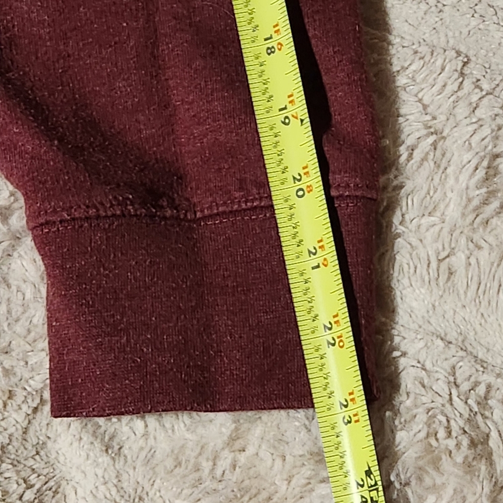 Obsi Sweatshirt Mens Sz XL  Maroon  Fleece Hoodie San Francisco Spell Out - Picture 7 of 7